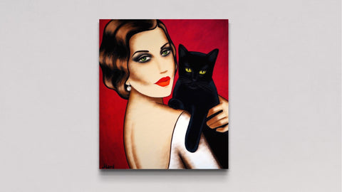 Frau mit Katze von Ekaterina Moré