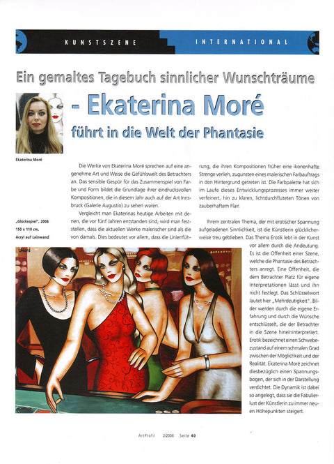 Art Profil - "Ekaterina Moré führt in die Welt der Phantasie"