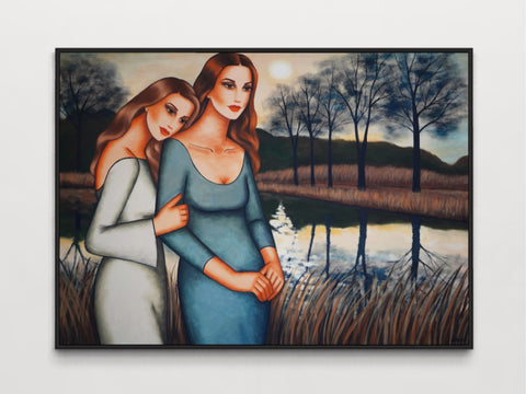 Ekaterina Moré - Bild mit zwei Frauen am See Die Kraft des inneren Herbstes
