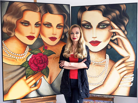 Feminin Glamourism - Moderne Art Deco Kunststil von Ekaterina Moré