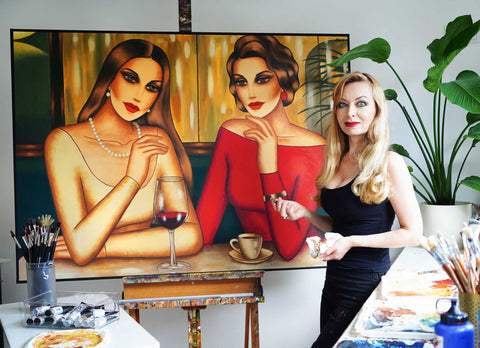 Kunst und Genuss -moderne Art Deco Stil - Feminine Glamourism von Ekateirna Moré