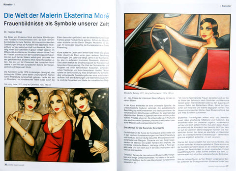 Ein Bericht über Ekaterina Moré in Palette - Kunstmagazin