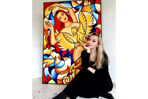 Ekaterina Moré. mit Bild "Der Phönix"