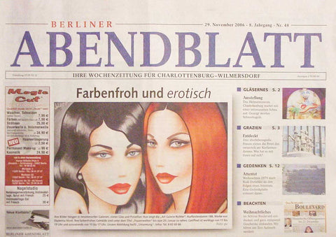 Titelbild im Berliner Abendblatt: Ekaterina Morés Ausstellung „Frauenwelten“