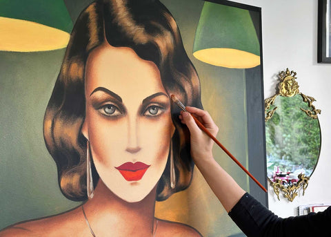 Acrylmalerei - Sinnliche Frauenporträts von Künstlerin Ekaterina Moré