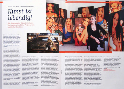 Presseartikel in „Blickpunkt Wirtschaft“ über Ekaterina Moré – Frauenporträts zwischen Kunst, Intuition und unternehmerischem Engagement