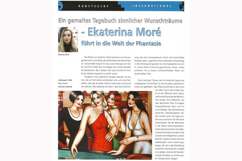 Künstlerporträt in der Kunstzeitschrift ArtProfil über Ekaterina Moré