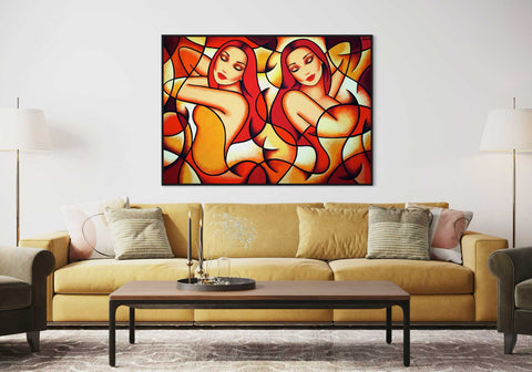 Flowismus moderne Kunstrichtung - sinnliche Frauengemälde von Ekaterina Moré