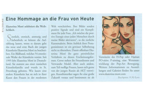 Zeitschrift Style übe das erste Kunstbildband von Ekaterina Moré