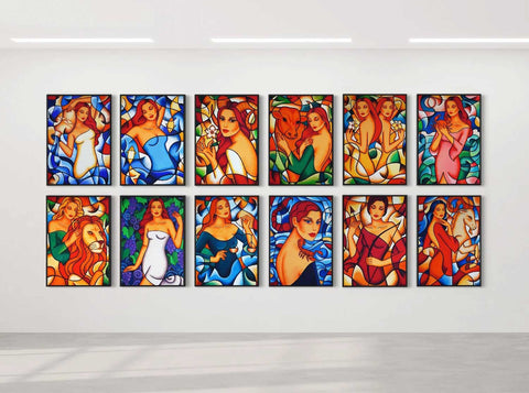 Zodiac-Serie von Ekaterina Moré – zwölf persönliche Sternzeichenbilder als Auftragskunst“