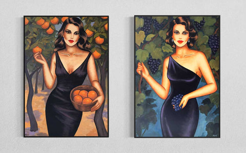 Gartenkunst Originalgemälde - Frauenporträts in der Online-Galerie kaufen