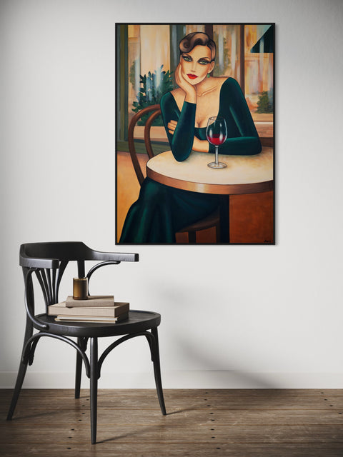 "Vin Rouge - A Café Interlude", 140x100cm