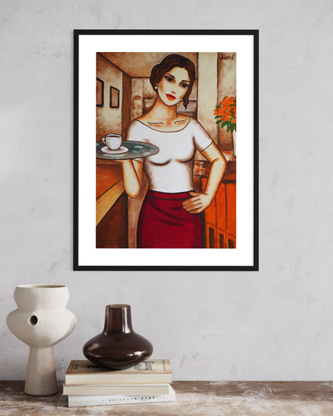 Original auf Papier "Morning Coffee", 50x70cm