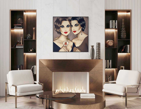 Exklusive Originalgemälde im Stil des "Feminine Glamourism - moderne Art Deco" findest Du in meiner Online-Galerie...