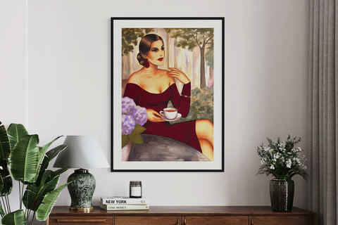 Originalgemälde auf Papier – Weiblichkeit, Stil & Exklusivität