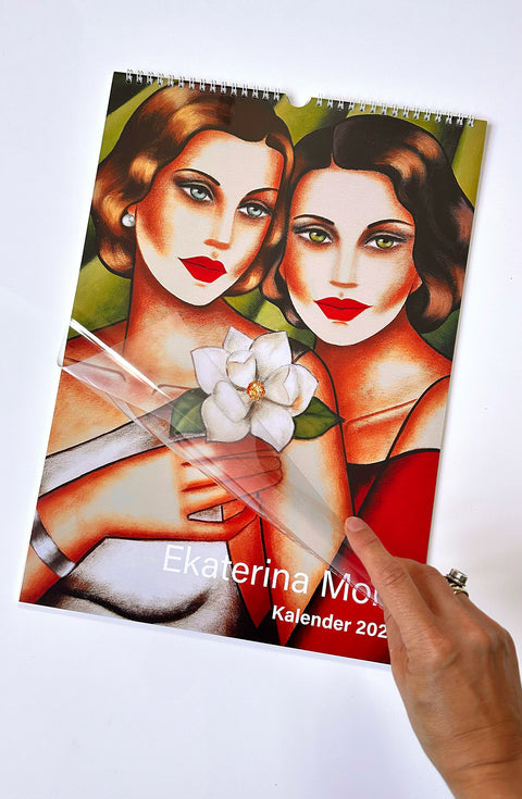 Kunstkalender 2025, handsigniert – Ein Jahr in Zeichen der Sinnlichkeit in Großformat