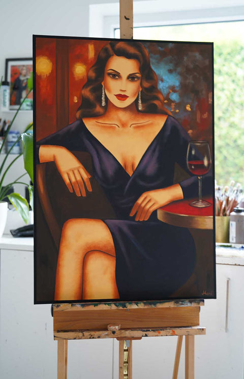 „Cabernet & Geheimnisse“, 100x70cm