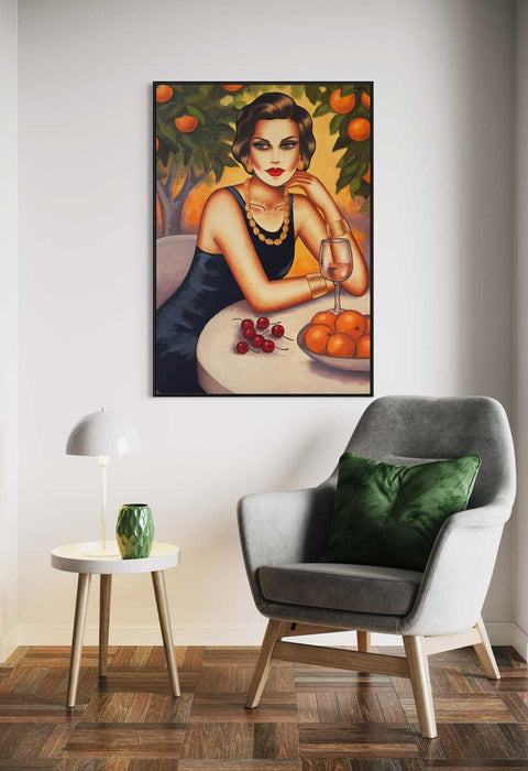 „Im Schatten der Orangenbäume“, 100x70cm