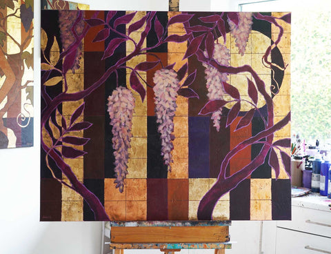 "Wisteria Dreams", 120x100cm