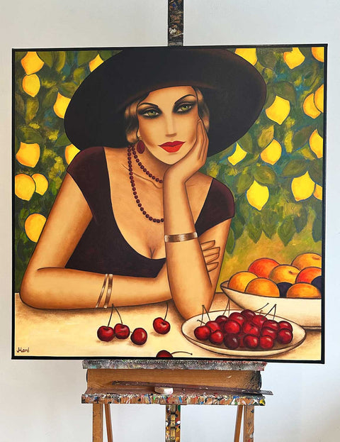 "Mediterrane Sommerträume", 100x100cm