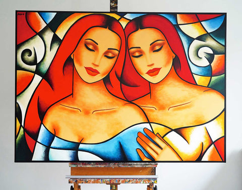 "Unter Frauen", 140x100cm