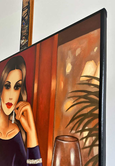 "Rotwein Nostalgie", 100x70cm