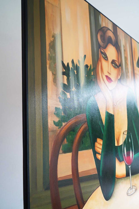 "Vin Rouge - A Café Interlude", 140x100cm