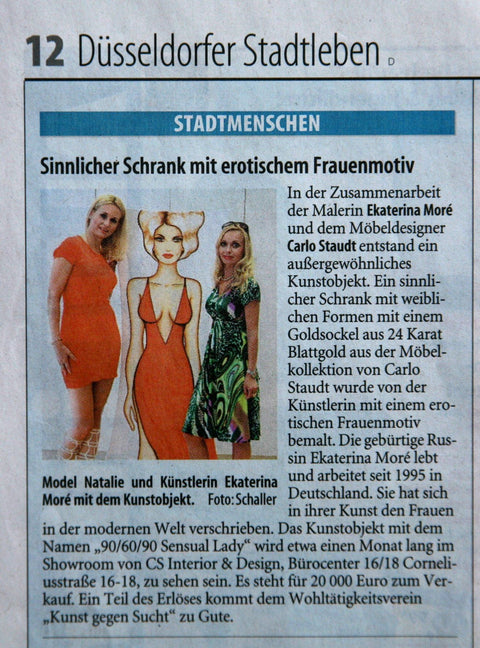 Westdeutsche Zeitung - "Sinnlicher Schrank mit erotischem Frauenmotiv"