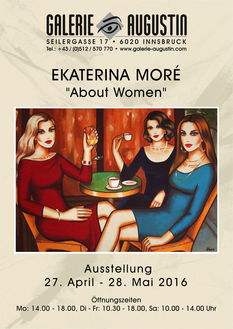 Ausstellungsplakat von Ekaterina Moré in der Galerie Augustin