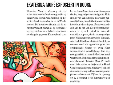 Utrecht Business - "Ekaterina Moré Exposeert in Doorn"