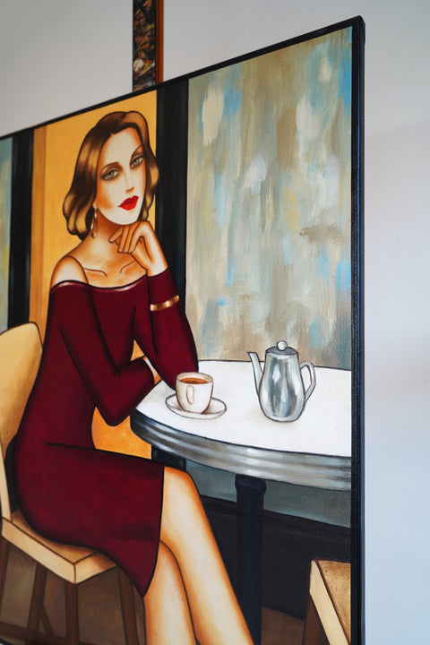 "Ein Espresso zum Träumen", 100x80cm