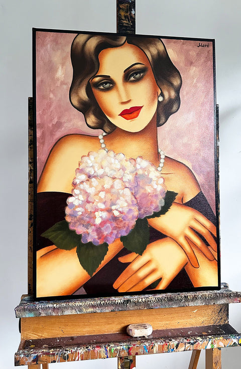 „Hortensie: Harmonie und Charme", 50x70cm