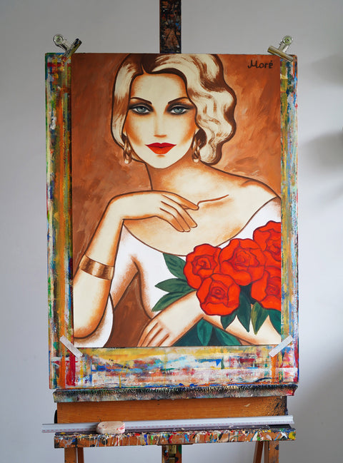 Original auf Papier "Red Roses", 50x70cm