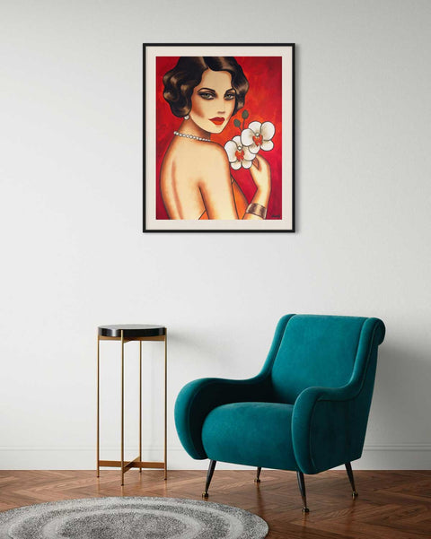 Original auf Papier "Orchid Flame", 50x65cm