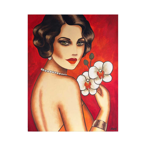 Original auf Papier "Orchid Flame", 50x65cm