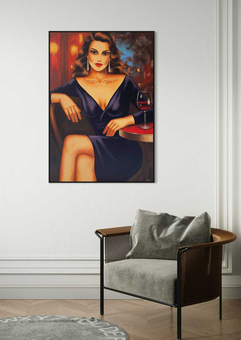 „Cabernet & Geheimnisse“, 100x70cm