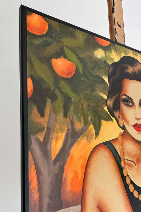 „Im Schatten der Orangenbäume“, 100x70cm