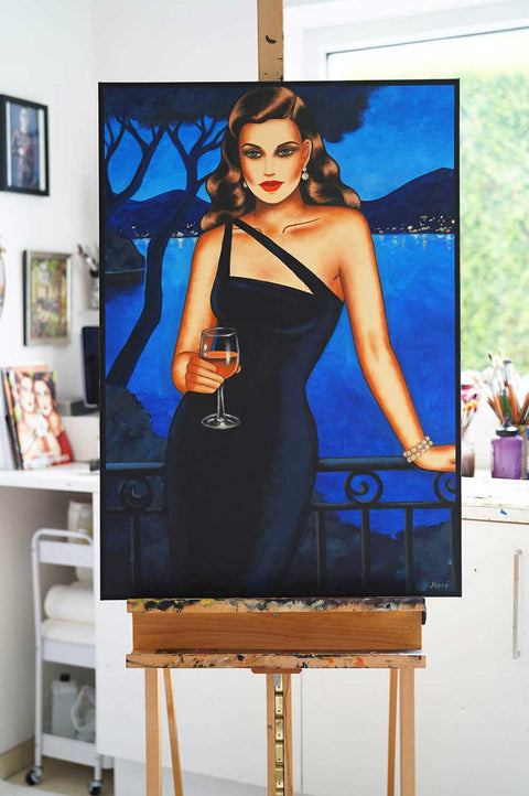 „Rose in der Nacht“, 100x70cm