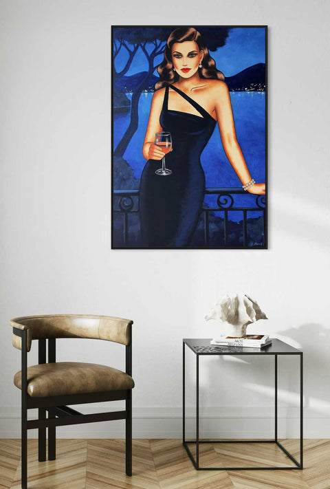 „Rose in der Nacht“, 100x70cm