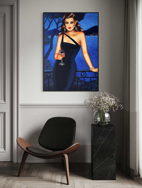 „Rose in der Nacht“, 100x70cm