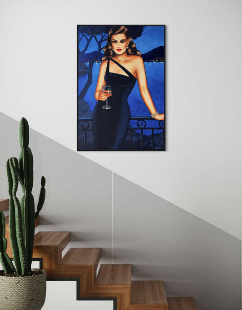 „Rose in der Nacht“, 100x70cm