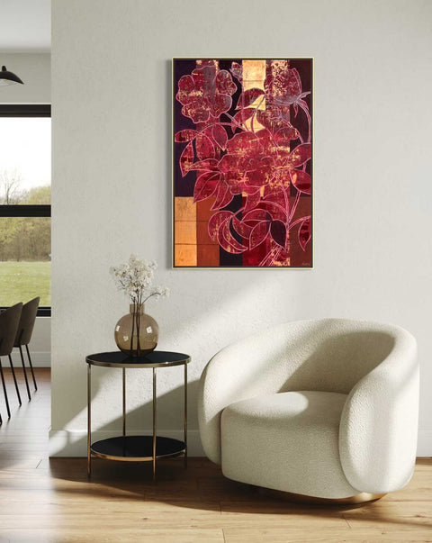 "Crimson Afterglow", 60x90cm