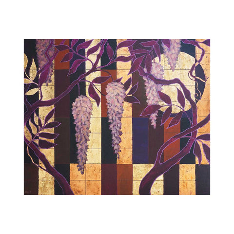 Originalgemälde Wisteria Dreams - moderne Art Deco Sril