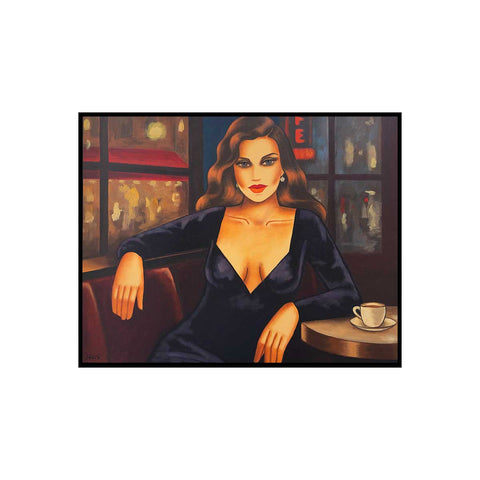 "Café der verlorenen Blicke", 75x95 cm