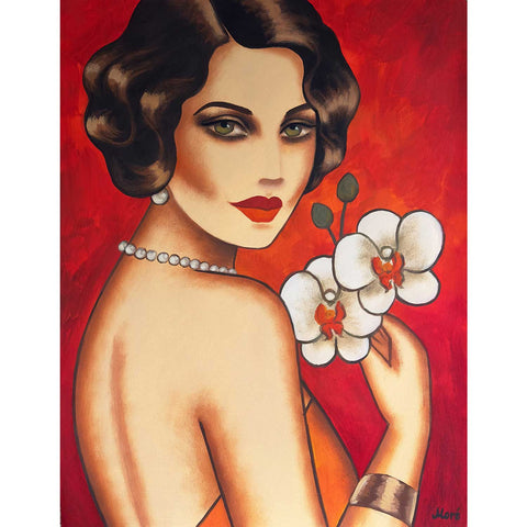 Original auf Papier "Orchid Flame", 50x65cm