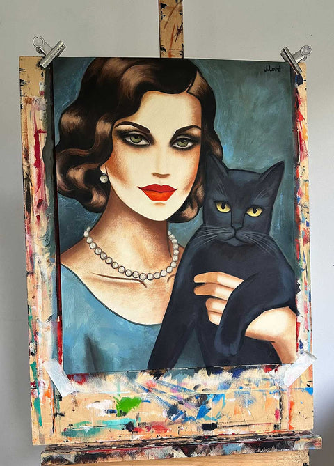 Original auf Papier "Mystic Eyes", 50x65cm