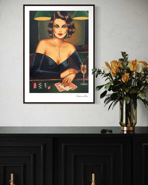 "Queen of the Game", 59,4 x 42cm - DIN A2 auf Papier in Museumsqualität