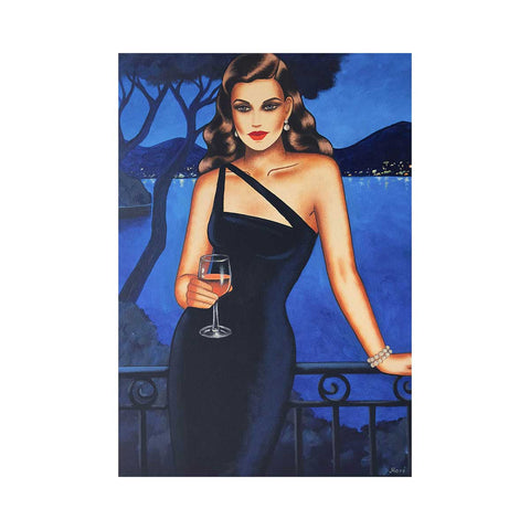 "Rosé in der Nacht", 59,4 x 42cm - DIN A2 auf Papier in Museumsqualität