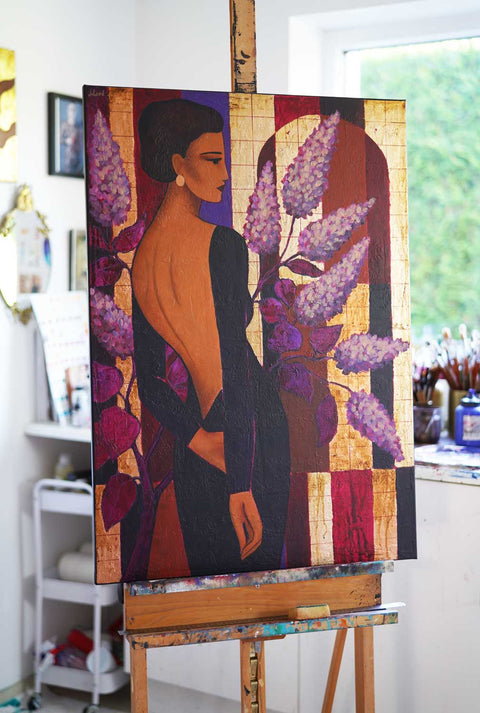 "La Femme en Fleurs", 100x70cm