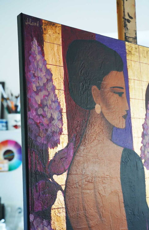 "La Femme en Fleurs", 100x70cm